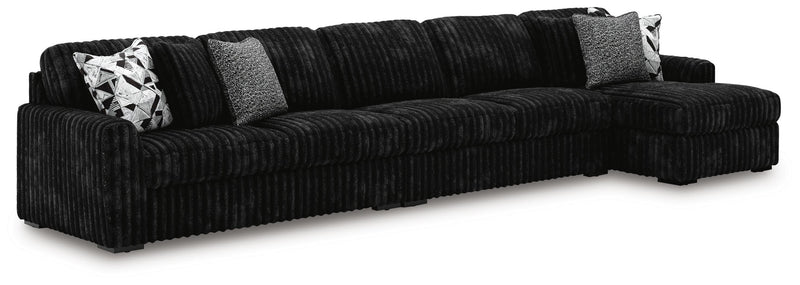 Midnight-Madness Sectional with Chaise
