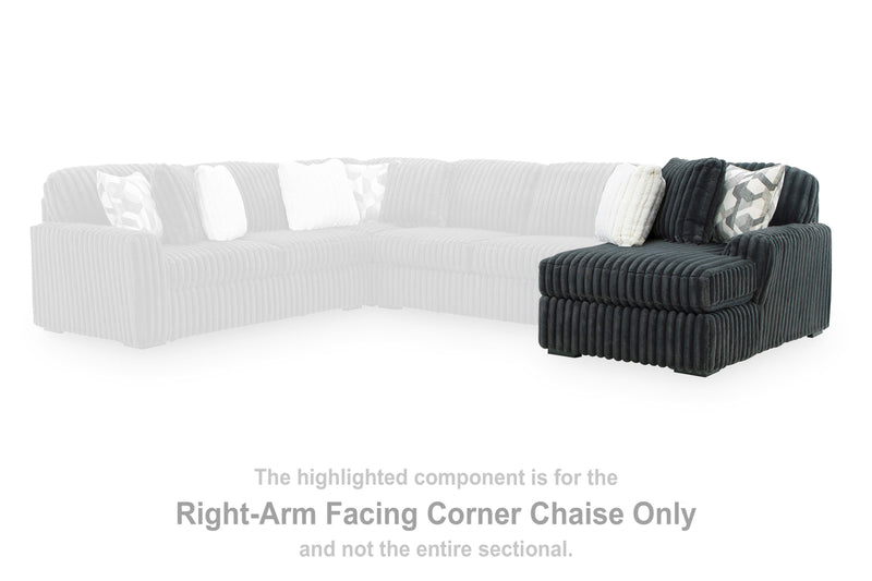 Midnight-Madness Sectional with Chaise