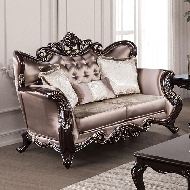 Albacete Loveseat Campage & Walnut