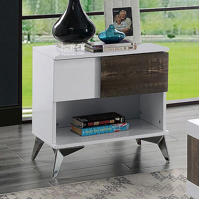 White/Distressed Dark Oak