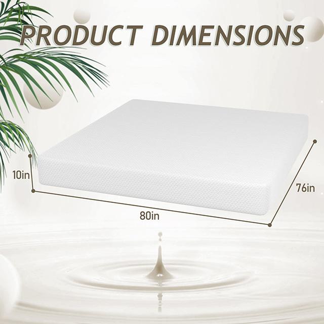 Forsythia 10" E.King Green Tea Gel Memory Foam
