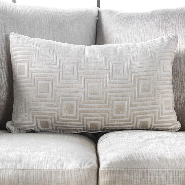Benigno Love Seat Silver & Gray