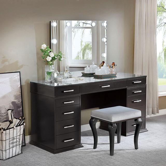 Valentina Vanity Set White & Dark Gray