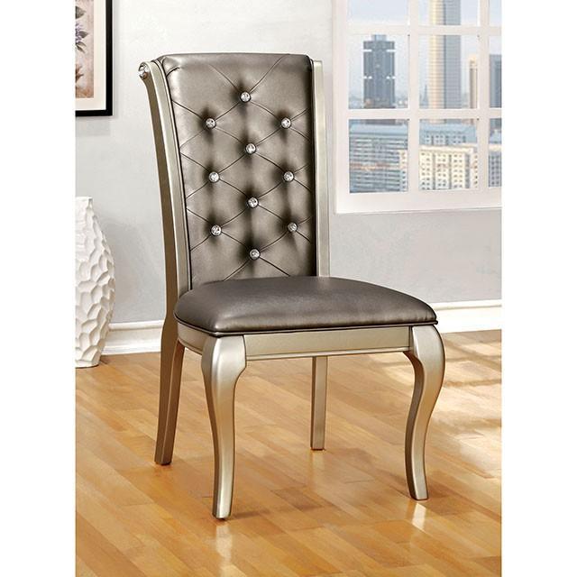 Amina Champagne Dining Table