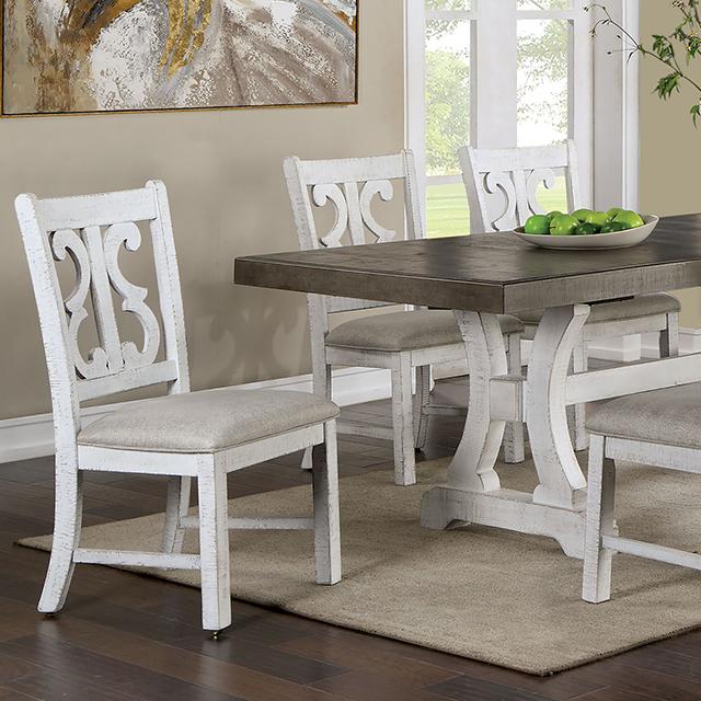 Distressed White/Gray