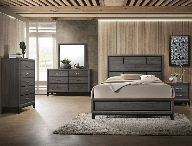 Crown Mark Akerson Twin Panel Bed in Grey B4620-T image