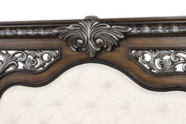 Promenade E.King & Queen Bed Brown & White