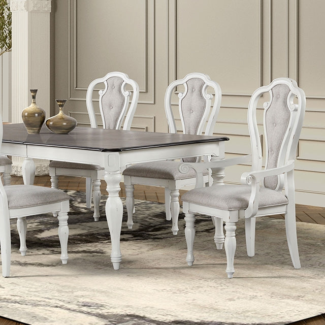 Antique White/Dark Walnut